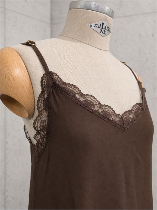 top spallino scollo pizzo SUSY MIX | K1701ECIOCCOLATO